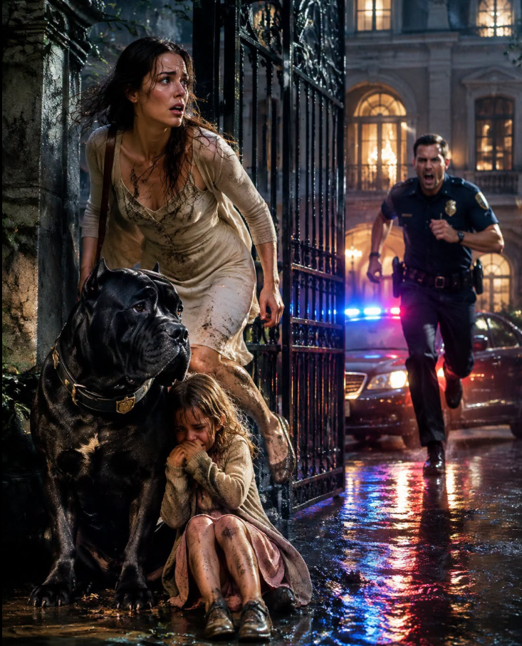 She Was Running From Her Dangerous Police Husband — Then a Mafia Boss’s Giant Dog Saved Her Silent Daughter and Exposed a Deadly Secret