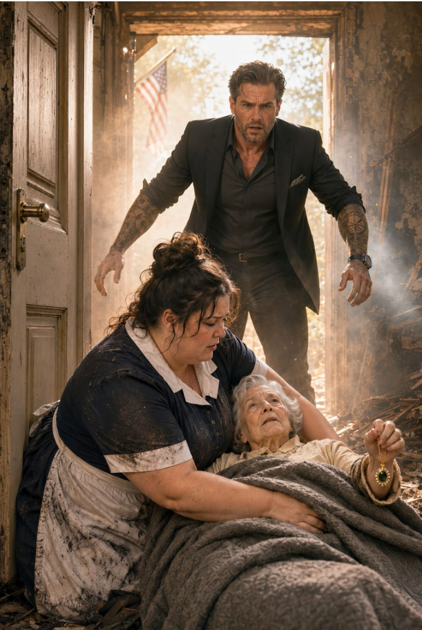 Mafia Boss Banished His Plus-Size Maid to the Coldest Room After His Fiancée Called Her a Thief—But Hours Later, He Broke Down the Burning Door and Found His Dying Mother Beneath Her Body, Holding the Necklace That Was Supposedly Stolen...