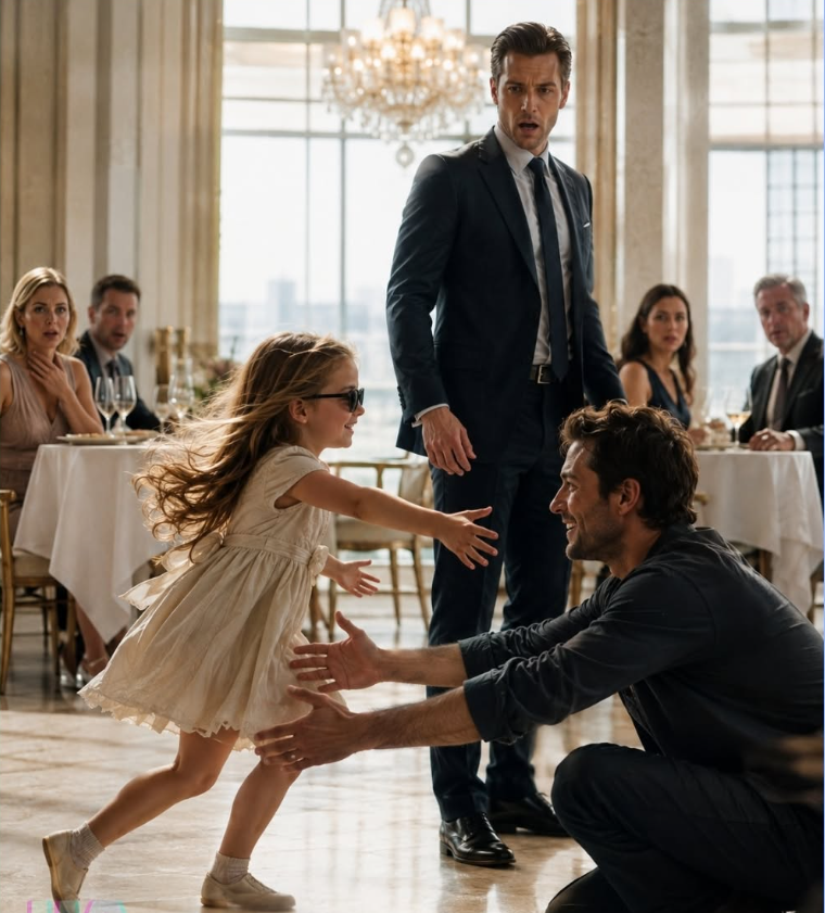 The Billionaire Froze When Her Blind Daughter Ran to a Broke Single Dad, but the Man at the Empty Table Had Spent Twelve Years Hiding What He Could Do