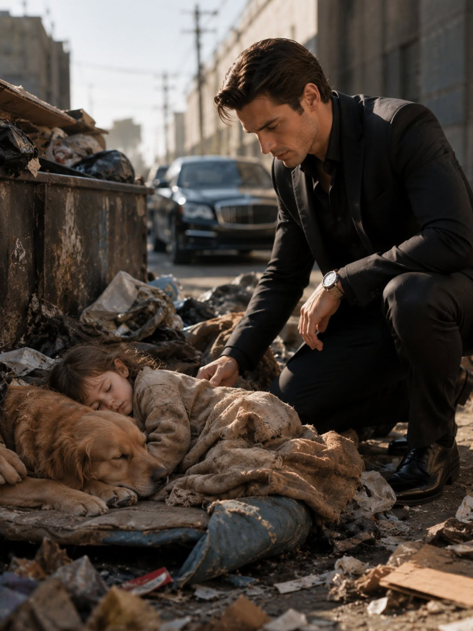The Mafia Boss Found a Little Girl and Her Dog Sleeping on a Pile of Trash—What He Did Next Left Everyone Speechless