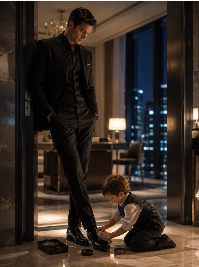 The Mafia Boss Came Home Early—Then Found a 3-Year-Old Polishing His Shoes at Midnight
