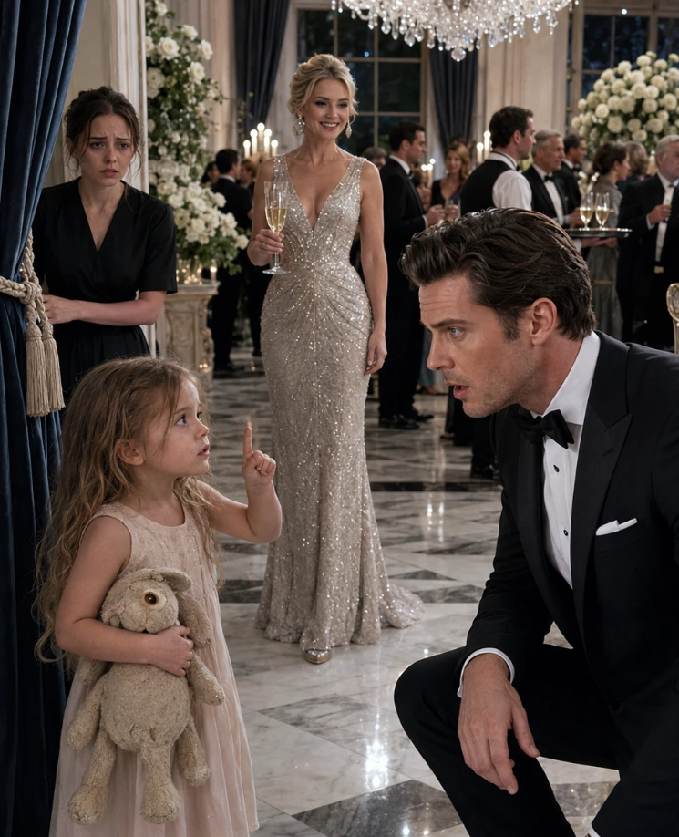 a four-year-old girl warned a billionaire not to eat at his own engagement party.
