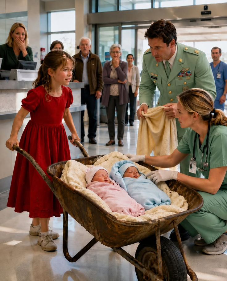 "My mommy has been sleeping for three days": A 7-year-old girl pushed a wheelbarrow for miles to save her newborn twins — and what happened next left everyone speechless...