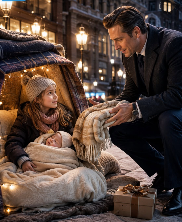 POOR GIRL SLEEPS IN A CARDBOARD BOX — ASKS A BILLIONAIRE TO PROTECT WHO’S BESIDE HER