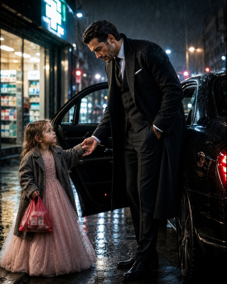 “Sir, can you take me home?” a three-year-old girl asked me outside a pharmacy, soaked by the midnight rain and clutching medicine for her sick grandmother. I was Vincent Caruso, a man strangers avoided rather than approached—but when I delivered that child home, her grandmother looked at me with unmistakable hatred, as if she’d been waiting years for the man who had just walked through her door.