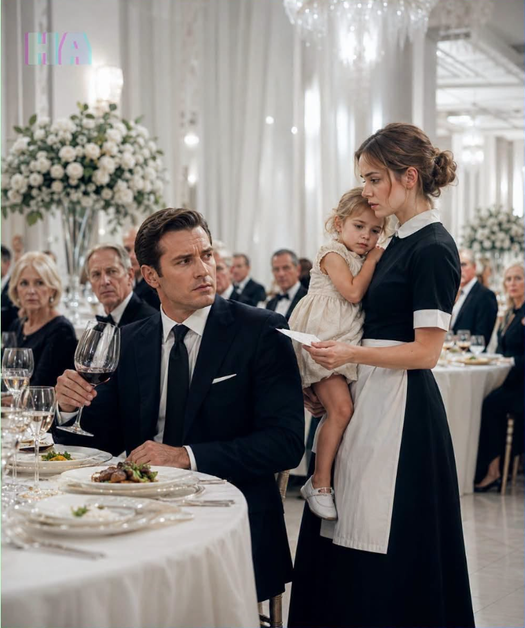 The Billionaire Almost Ignored the Maid’s Silent Toddler When She Signed That His Wine Was Poisoned, Until One Name From Eleven Years Ago Made Him Go Cold