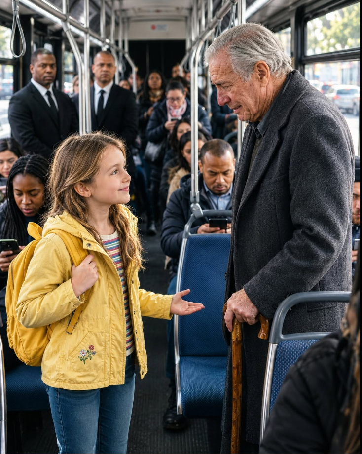 My nine-year-old daughter gave up her only safe seat on a crowded San Antonio bus to an elderly stranger while every adult around her looked away. Four months later, that same man walked into our struggling little restaurant, looked directly at me, and said one sentence that made every customer in the room turn silent.