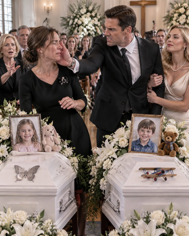 "At our twins’ funeral, my husband arrived with his mistress and accu:sed me of being a terrible mother beside their coffins. When I quietly asked him to stop, he struck me and warned me not to speak again.