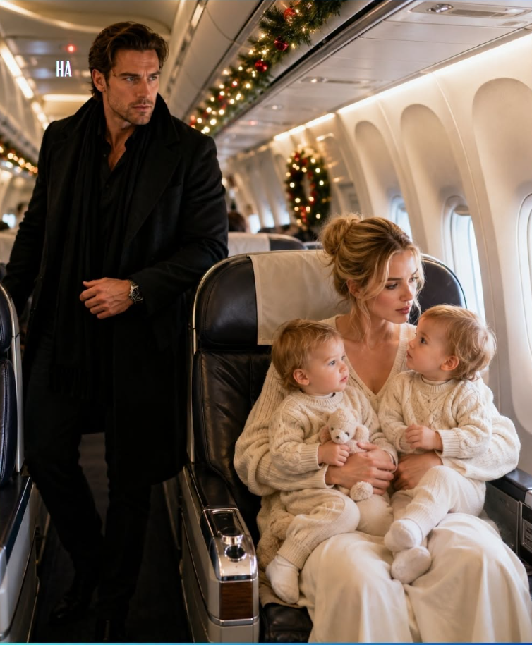 The Billionaire Boarded a Christmas Eve Flight Furious Until He Saw His Ex-Wife Holding the Twins He Never Knew Existed