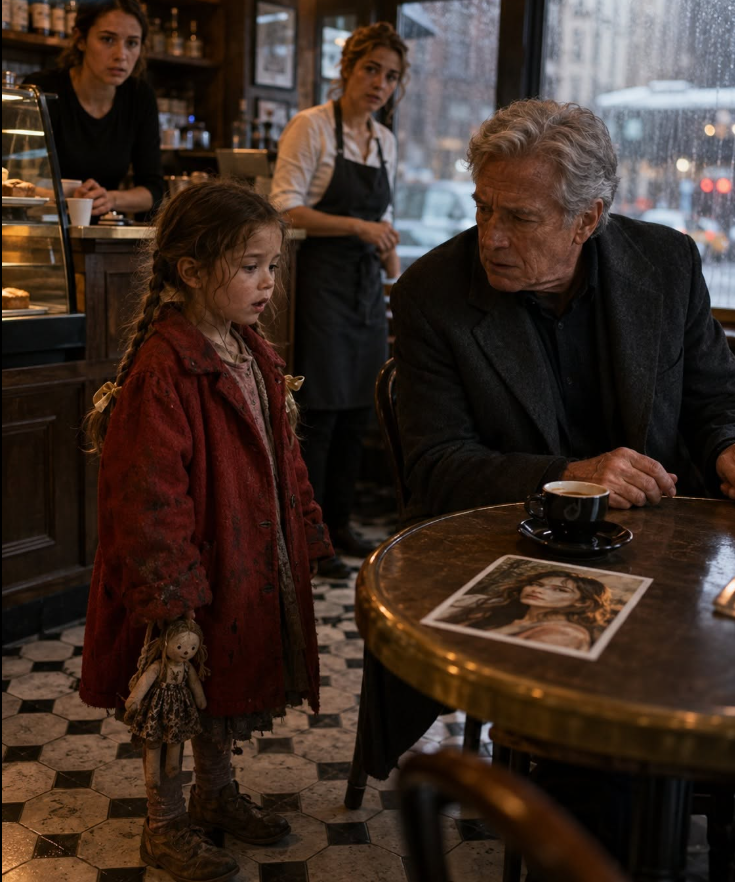 Poor Girl Asks for Food in a Café—Then Sees a Billionaire Holding a Photo of Her Mother...