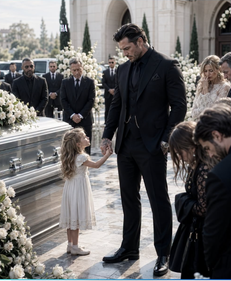 1.No One Dared Look at the Mafia Boss Until a Little Girl Took His Hand at His Father’s Funeral