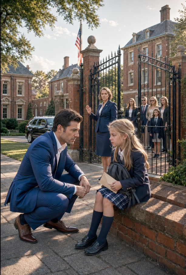 1“Everyone Got Into Class Except Me,” a Trembling 7-Year-Old Whispered Outside the Locked Gate—Then a Quiet CEO Found the Red Notice in Her Hand...
