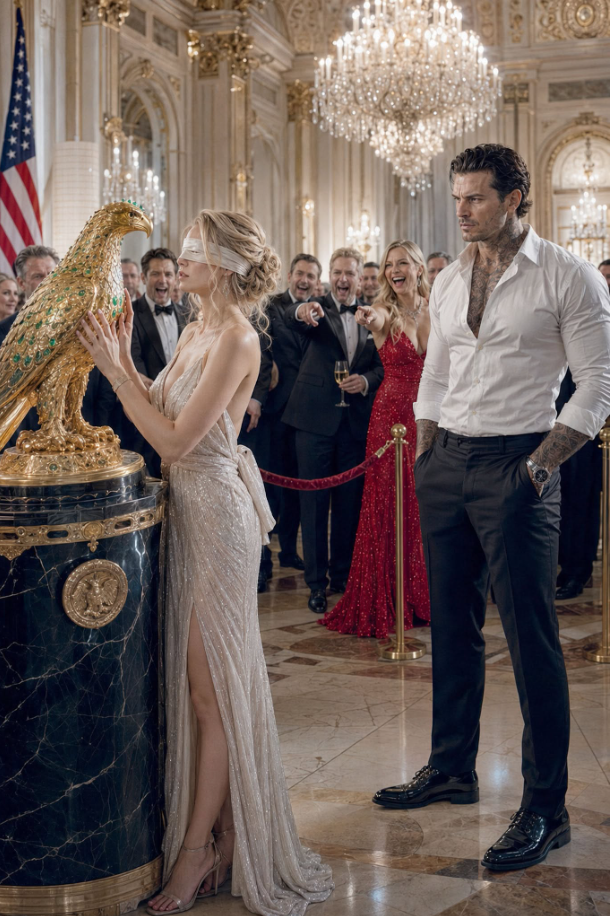 Everyone Mocked the Blind Girl After She Fell at the Billionaire Gala—Until Her Hands Found a Bomb Inside the $25 Million Statue, and the Mafia Boss Realized She Had Entered the Room to Expose the Traitor Standing Beside Him...