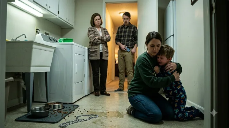 The phrase “Make sure he cries before you stop recording” echoed through the kitchen from the small speaker on the tablet, heavy and undeniable.