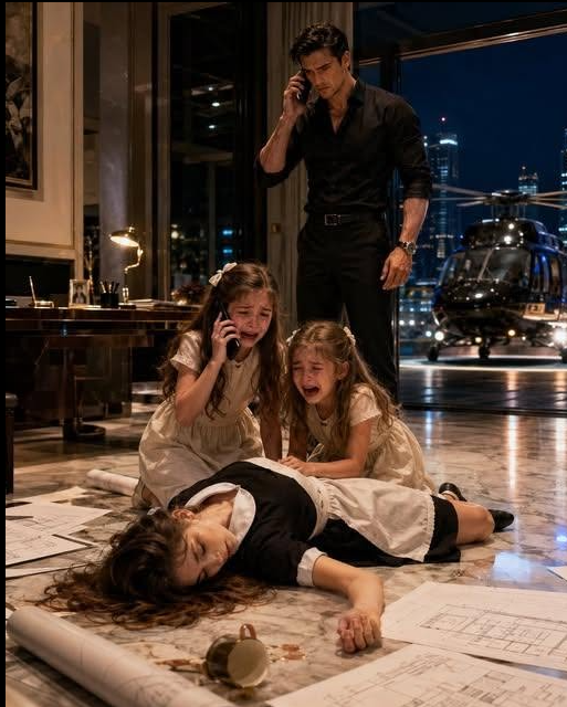I collapsed on the floor of my home office, and before I lost consciousness, my eight-year-old twins called the billionaire man they'd never met. One question from them shattered the lie I'd protected for nearly a decade, and by the time he reached my house, nothing about our lives would ever be the same.