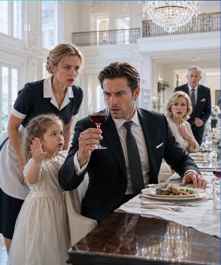 The Maid’s Three-Year-Old Signed That His Wine Was Poisoned, and the Billionaire’s Next Move Exposed the Family Secret That Had Haunted Him for Eleven Years