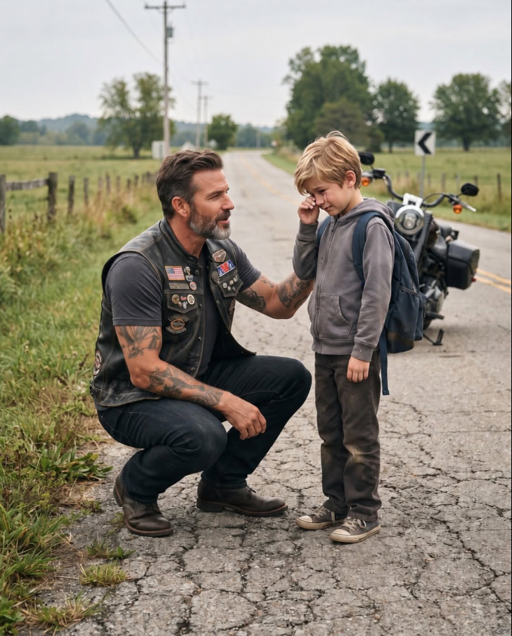 A Ten-Year-Old Boy Was Walking Alone On A Dangerous Country Road With Torn Clothes And Hidden Bruises Because He Didn’t Want To Upset His Exhausted Mother. He Thought Staying Silent Would Protect Her—Until A Stranger Stopped, Listened, And Decided This Child Wouldn’t Have To Face It Alone Anymore.