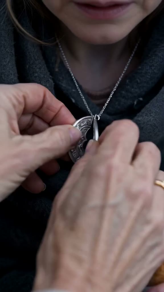 My Son Handed Me Two Coffees On The Snowy Church Steps, Then We Found The Broken Silver Pendant...