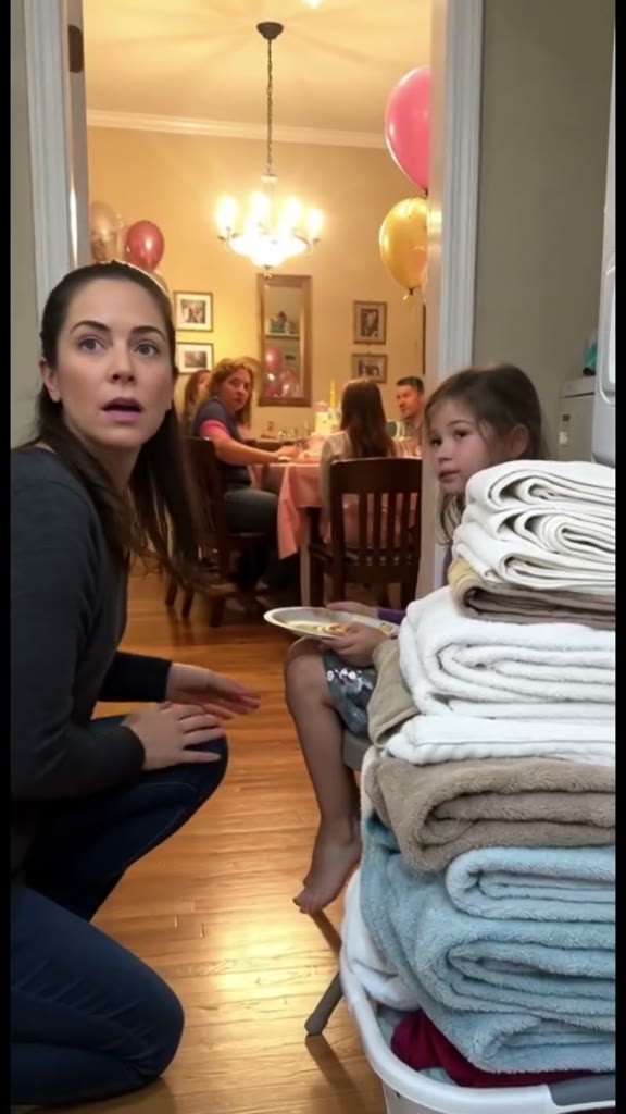 My Husband Kept Our Daughter Eating Off a Paper Plate in the Laundry Room While Elite Guests Celebrated Upstairs...