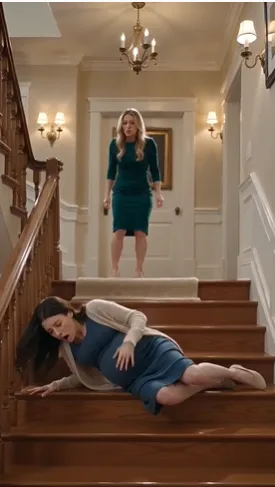 "The pregnant woman tumbled down the stairs. But the attacker was the one who cried. The fall on the grand staircase ""You ruined my life!""