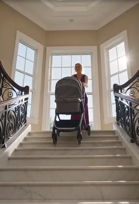 Adrian came home and saw every father’s worst nightmare. His baby’s stroller was on the floor near the staircase.