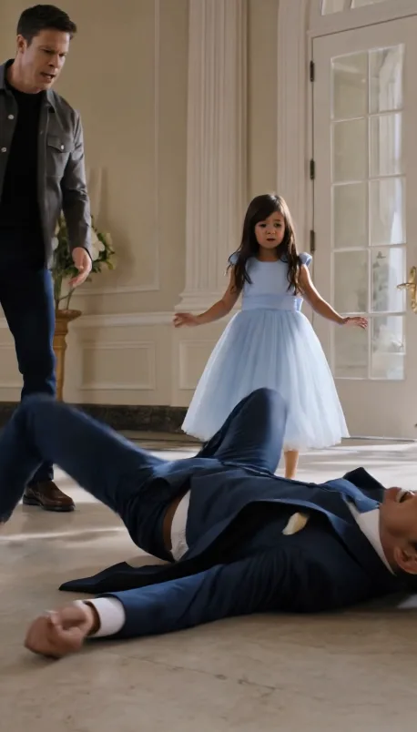 He tried to hurt the crying child at the wedding, but another man flew in with a brutal kick, exposing a shocking truth about her mother that will leave you