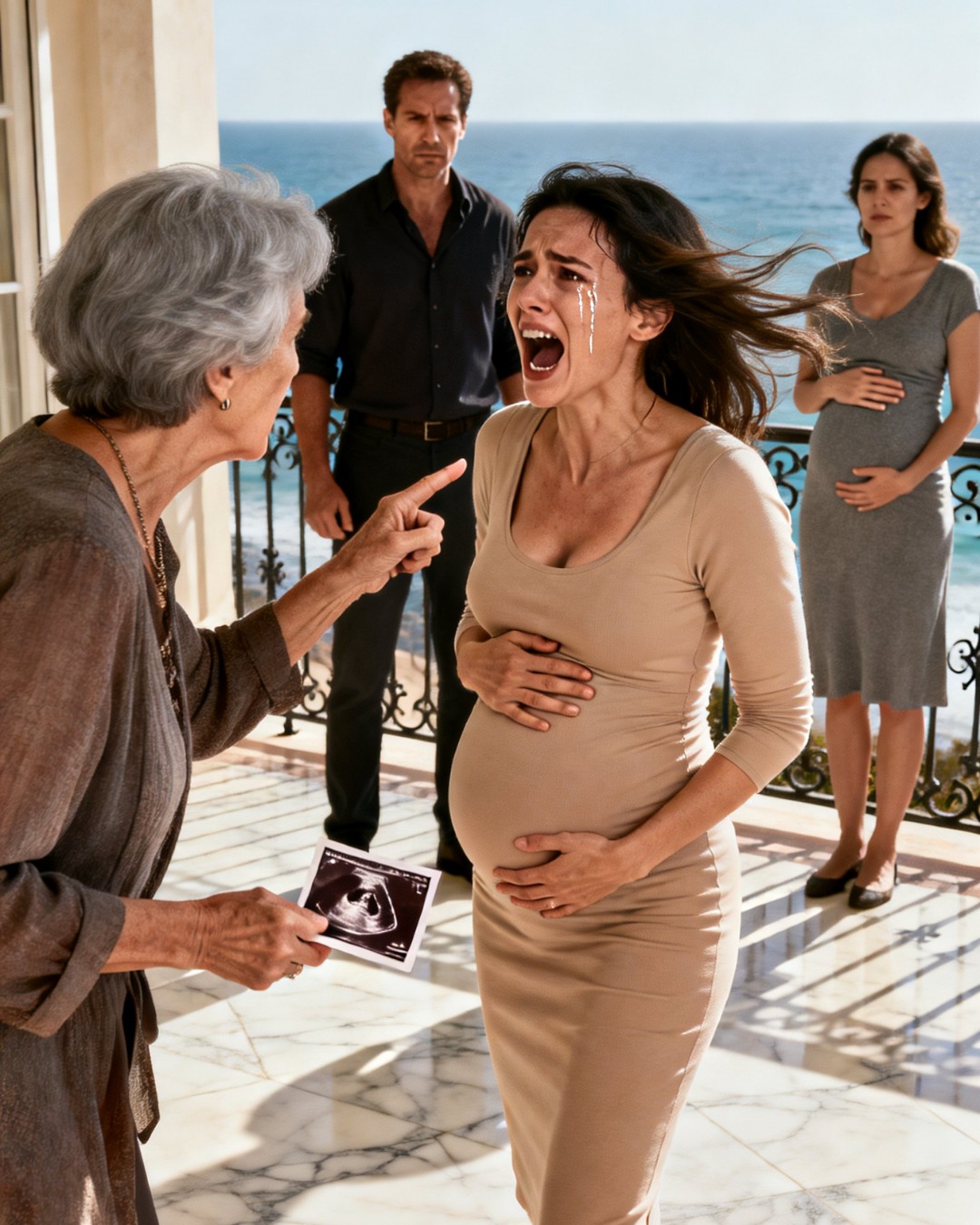 We were both pregnant with my husband’s child