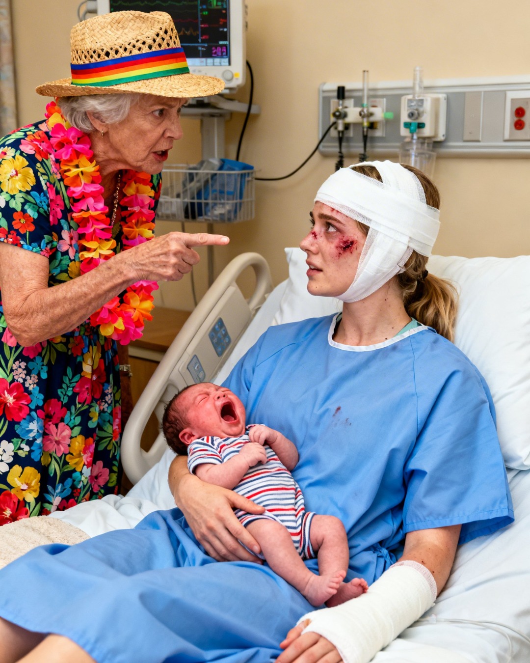 After my accident, Mom refused to stay with my six-week-old baby, saying, “Your sister never has these kinds of crises.” Then she embarked on a Caribbean cruise. From my hospital bed, I hired professional care and canceled the $4,500 monthly support I had been sending her for nine years. A total of $486,000. Hours later, my grandfather walked in and said