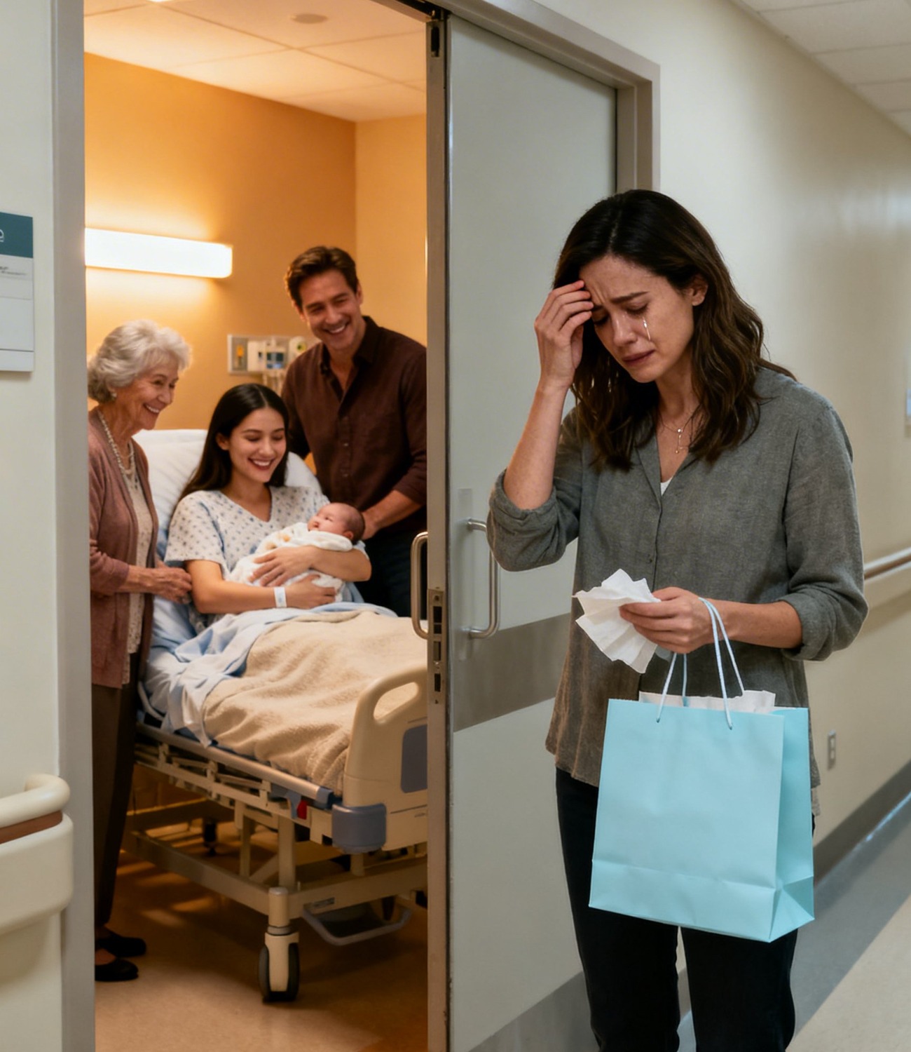 I WENT TO THE HOSPITAL TO CONGRATULATE MY SISTER… AND I HEARD MY HUSBAND SAY THAT THE BABY WAS HIS