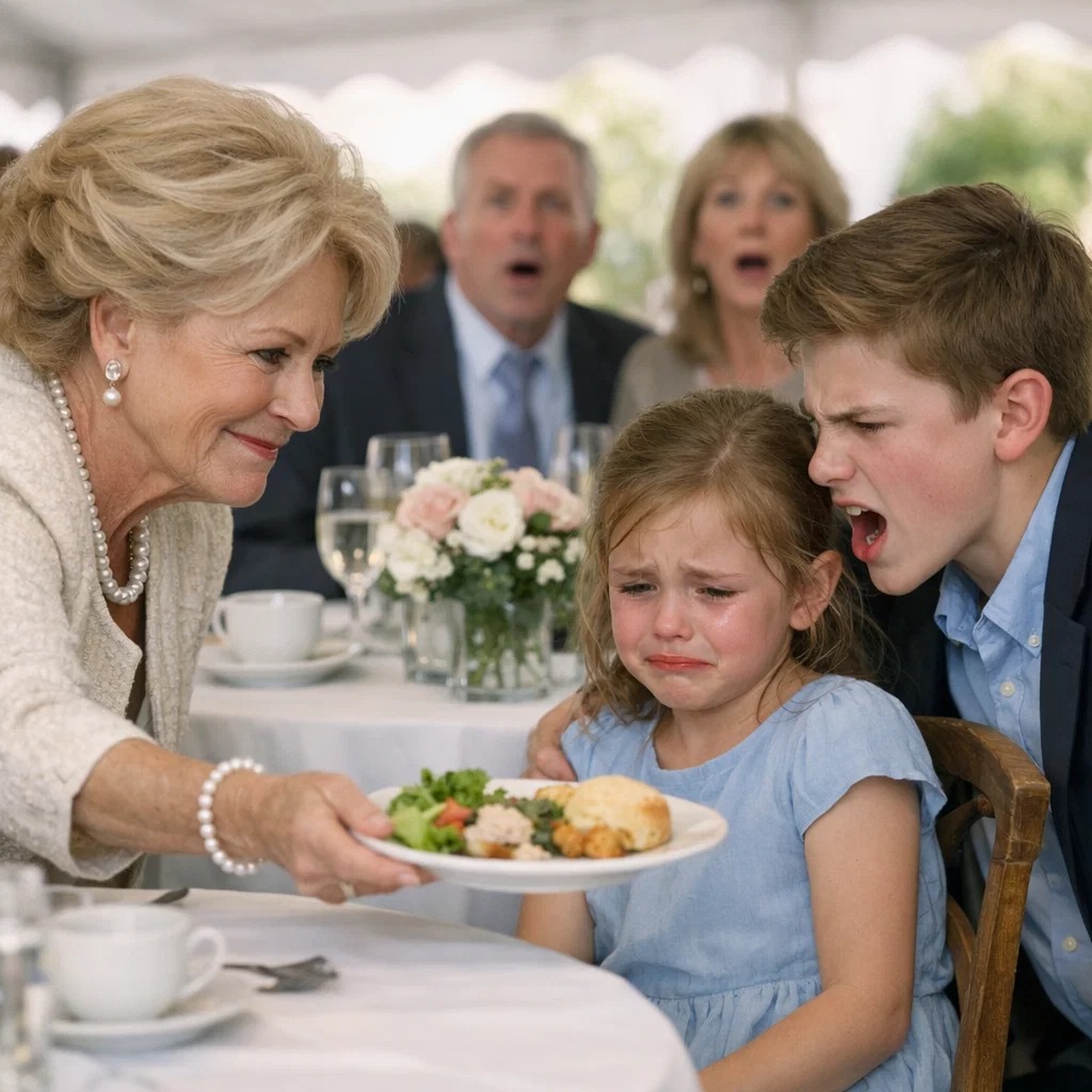 AT MY MOTHER’S GLITTERING SUMMER GARDEN PARTY, SHE RIPPED THE PLATE OUT OF MY EIGHT-YEAR-OLD DAUGHTER’S HAND AND SAID