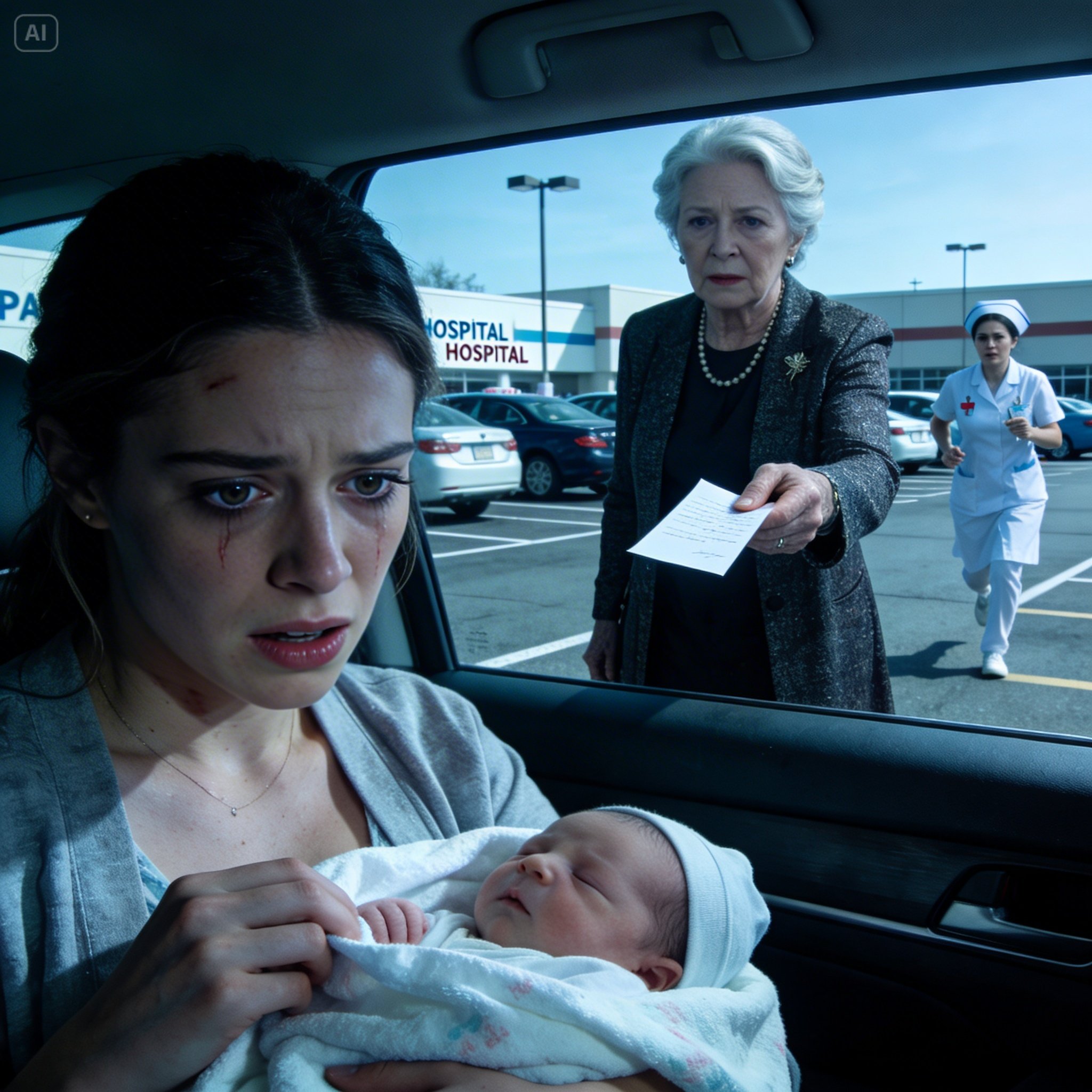 The day I was discharged after a difficult delivery, my mother-in-law insisted on being the first to hold the baby and wouldn’t let anyone else touch him the entire time. I thought she was just overexcited and happy, until a nurse ran after my car all the way to the parking lot and slipped a note into my hand. It said only one thing: “Check the baby’s ankle as soon as you get home.” I pulled back the blanket… and felt my whole body go cold