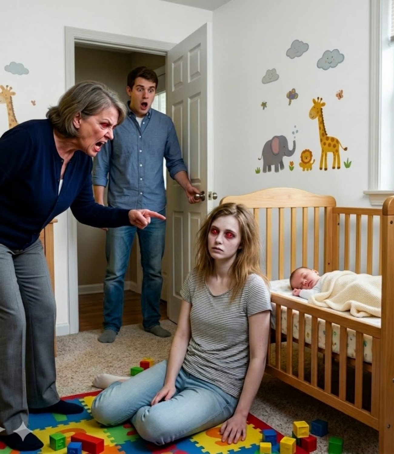 I installed the camera to watch my baby during naps, but the first thing I heard was what shattered me: my mother snarling, “You live off my son and you still dare to say you’re tired?” Then, right next to my son’s crib, she grabbed my wife by the hair. My wife didn’t scream. She just stood perfectly still. In that moment, I understood that her silence all those months wasn’t patience—it was fear. And as I kept watching, the truth became even worse