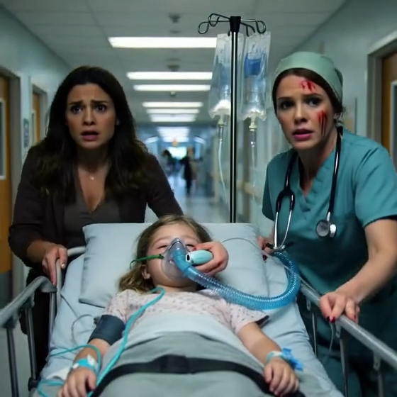 When I got home, I found my two-year-old daughter gasping for air. My husband stood there calmly and said, “She just fell. Leave her.” I grabbed her and rushed straight to the hospital. But the second the nurse saw my husband walk in, her whole body began to shake. In a terrified whisper, she said, “Why… why is he here?” I went completely still in horror.