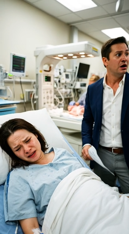 After 37 hours of labor, I was still shaking from an emergency C-section when my husband threw divorce papers onto my hospital blanket. He swore our triplets were not his—until one nurse asked a single question that made the entire delivery room go silent.