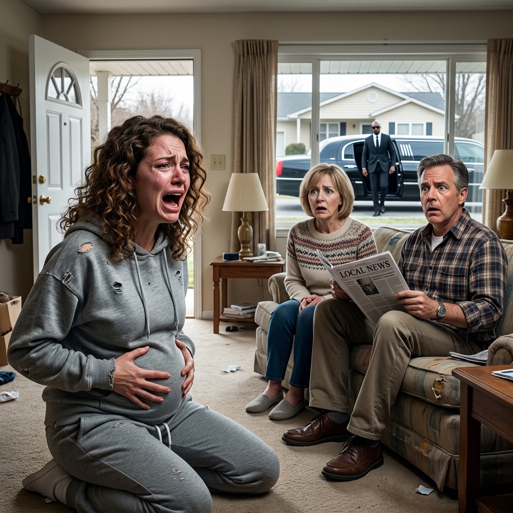 As I screamed in unbearable pain from labor, my mother coldly said, “Back in my day, women gave birth at home. You can deal with this on your own.” When I begged for help, my father didn’t even look at me—he just turned the page of his newspaper and kept ignoring me. But then, a limousine pulled up outside. And the second my parents saw who stepped out, their faces froze in absolute shock