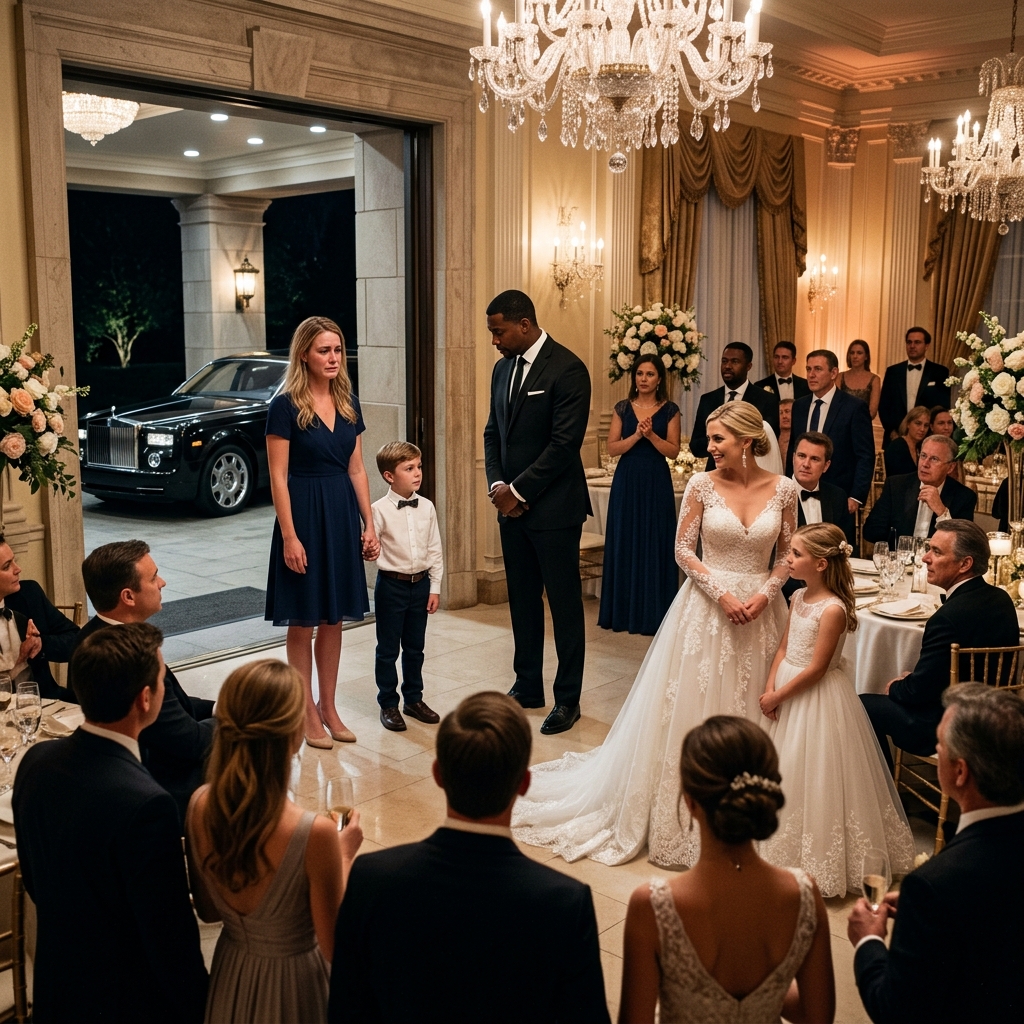 My sister’s wedding was in full swing when my son and I were pushed to the very back like we didn’t belong. Her daughter laughed cruelly. “They look so cheap!” My sister smirked and said, “You should be grateful you were even invited.” I stayed silent, holding my son’s hand tightly. Then a black limo pulled up outside. Moments later, the driver walked in, looked straight at my son, and said, “Sir, it’s time.” In an instant, the entire room went dead silent.