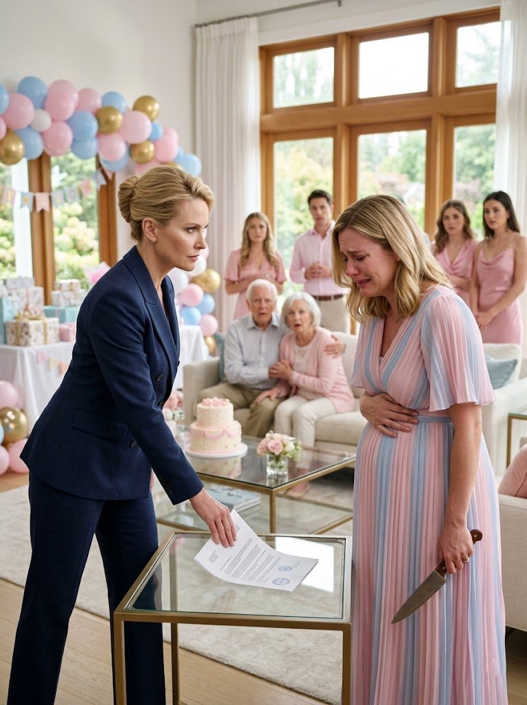 I CAME HOME TO THE “RETIREMENT DREAM HOUSE” I BOUGHT FOR MY PARENTS AND FOUND MY FATHER EATING COLD PASTA IN THE HALLWAY WHILE MY MOTHER SAT SILENT IN A CORNER… THEN I SAW MY PREGNANT SISTER-IN-LAW IN THE LIVING ROOM CALLING IT HER HOUSE, SHOWING OFF A NURSERY SHE’D BUILT IN MY MOM’S SEWING ROOM, AND SMILING LIKE I WAS TOO LATE TO STOP HER—UNTIL I WENT UPSTAIRS, MADE ONE CALL, CAME BACK DOWN, AND DROPPED THE DEED ON THE TABLE RIGHT BESIDE HER BABY SHOWER CAKE