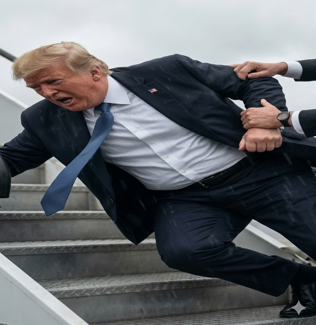 omg1 Trump Air Force One Fall Claims Unverified