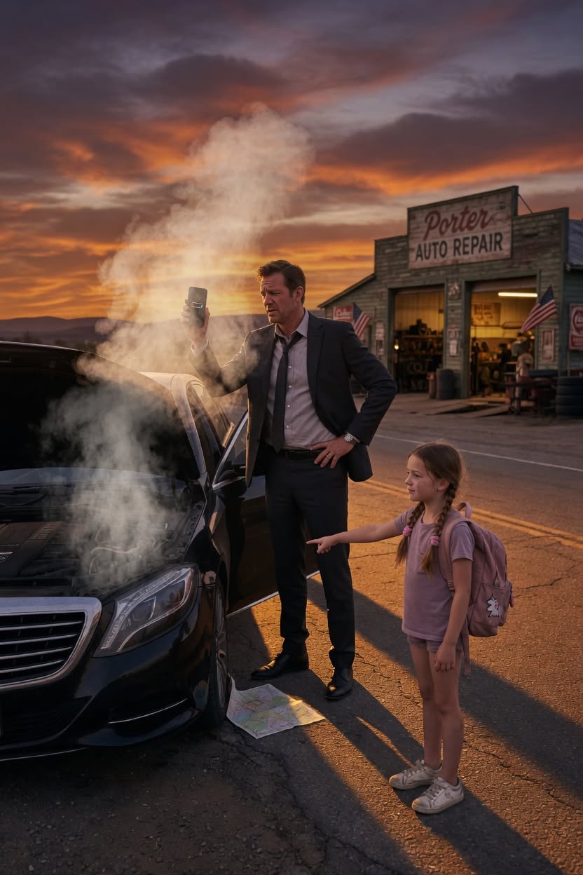 “My Mom Can Help You,” the Girl Said to the Billionaire Stranded by His Broken Car