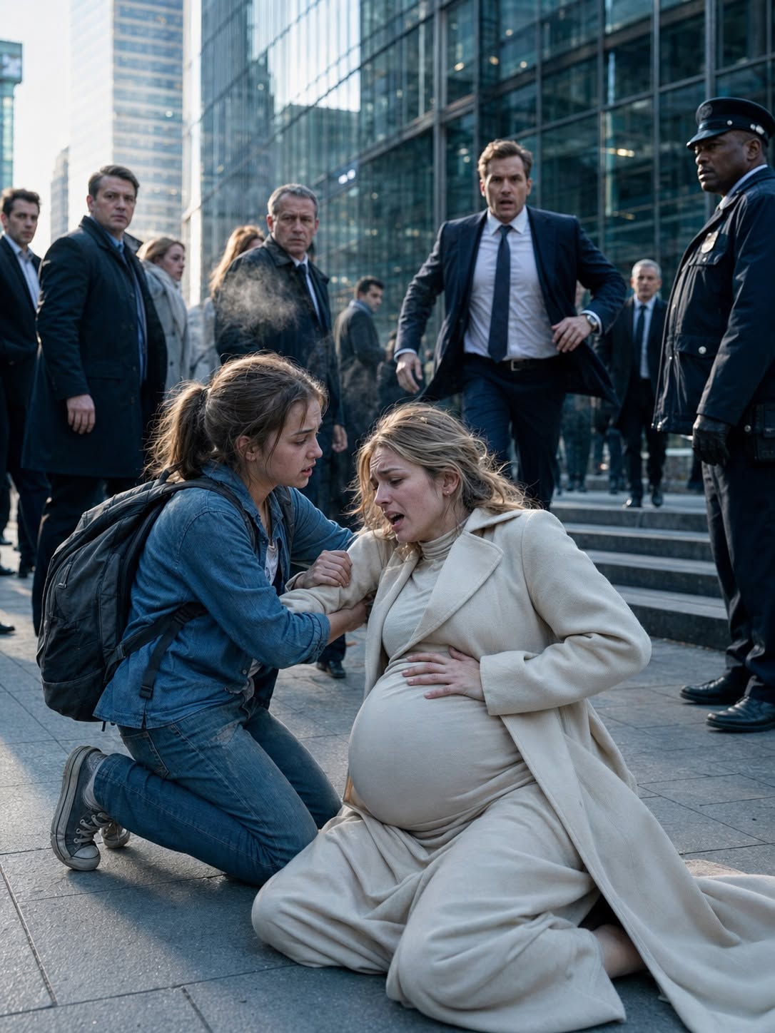 The Poor White Schoolgirl Who Saved a Pregnant Stranger Outside a Glass Tower — And Discovered She Had Just Saved a Billionaire's Wife