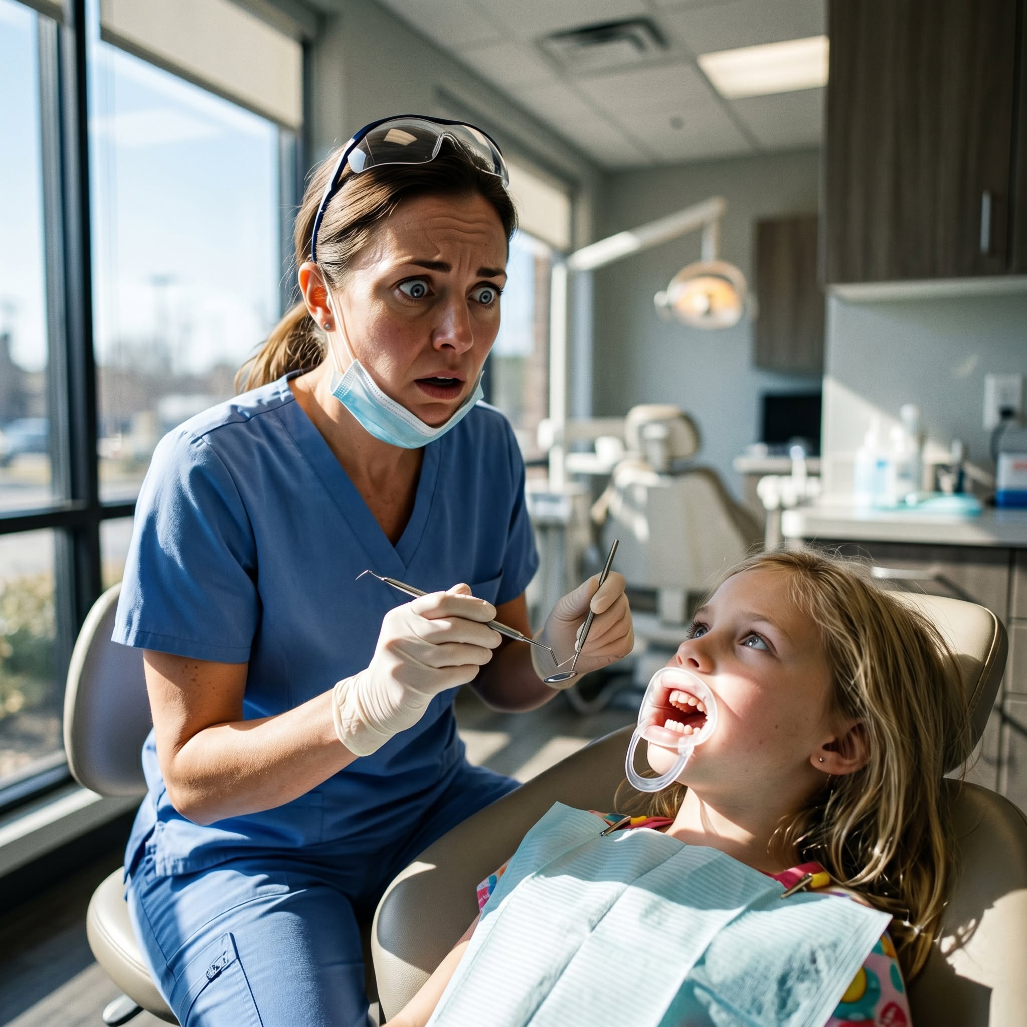 While I was filling her cavities, my 8-year-old patient looked up and asked me if grown-ups at my house play the statue game, completely chilling me to the bone.