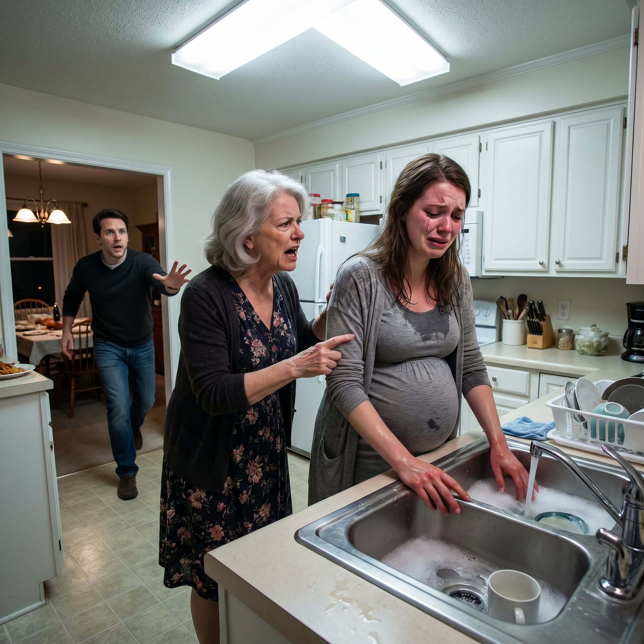 Her Husband Said, “In This House, I Make the Rules,” While My Pregnant Daughter Stood Silently With Frozen Hands—But He Didn’t Know I Had Already Brought Witnesses