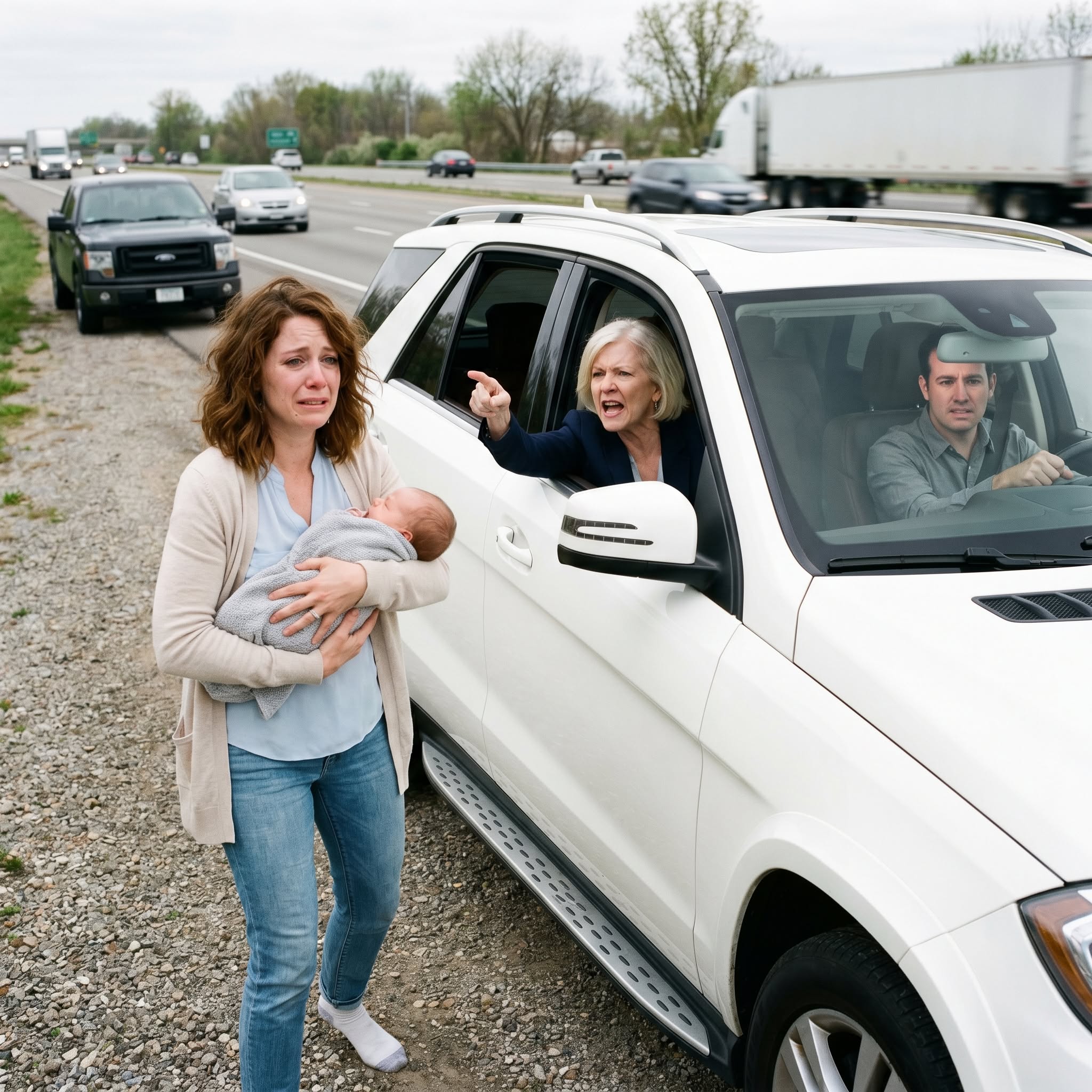 My Mother-in-Law Kicked Me and My Fading Baby Out on the Highway — My Husband Stayed Silent