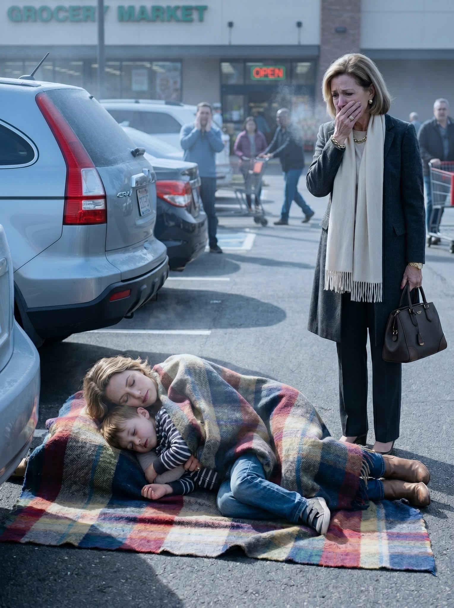 “Mom, Please Don’t Be Mad,” My Daughter Whispered After I Found Her And My 5-Year-Old Grandson Sleeping In A Grocery Store Parking Lot—Then The Papers She Handed Me Changed Everything I Thought I Knew About Her Marriage