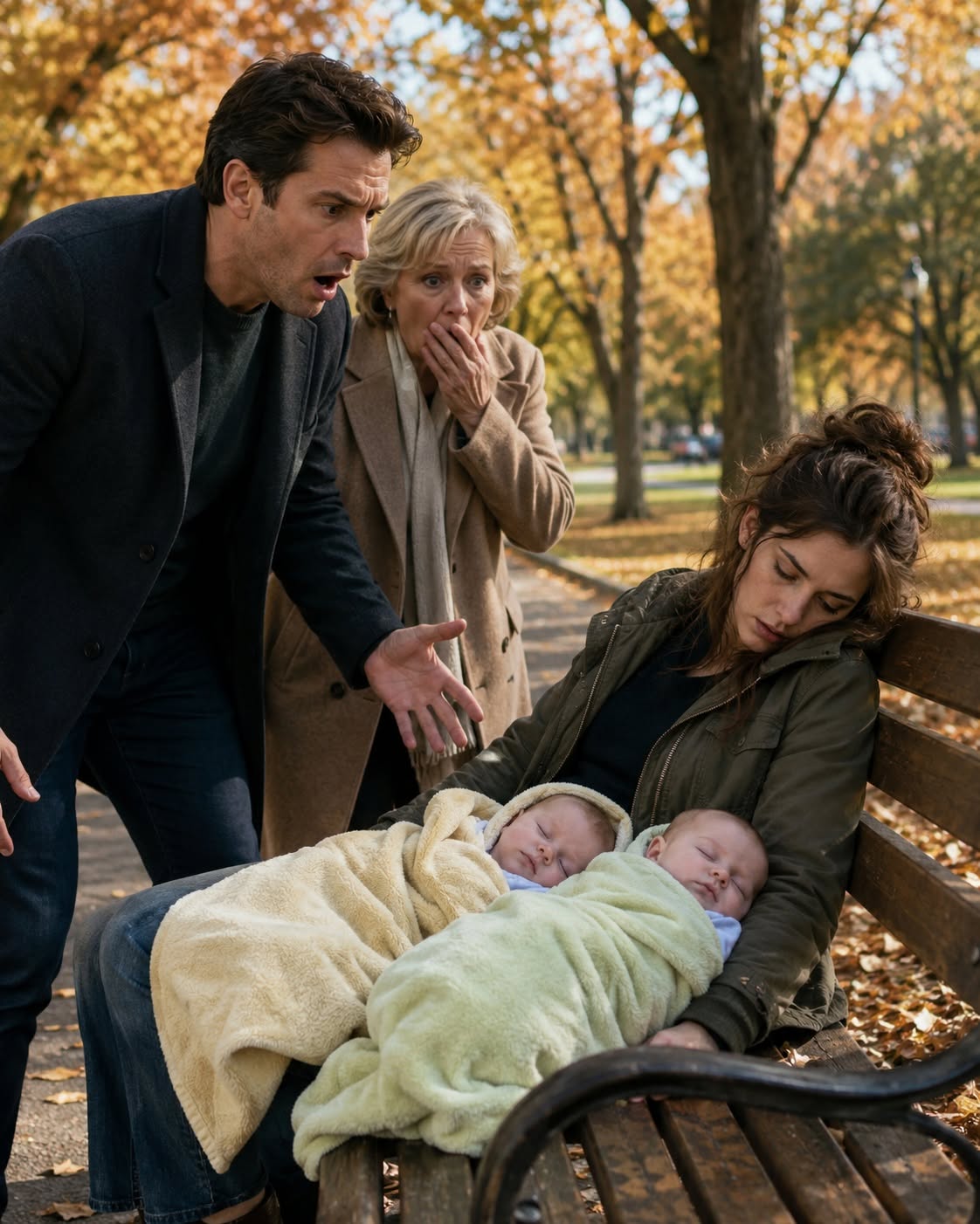 I thought my ex-wife had disappeared from my life forever. Then, on a quiet autumn afternoon, I found her asleep on a park bench with two infant babies beside her