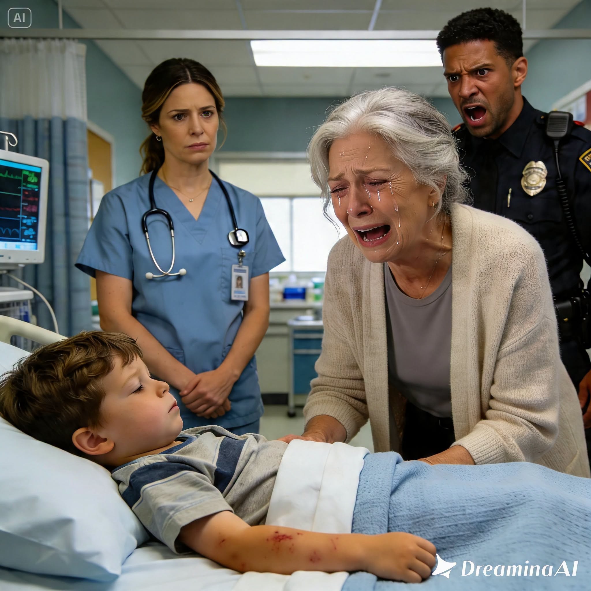 My son said not to remove my nephew’s jumpsuit. “Just a fever,” he claimed. One hour later, an ER doctor unzipped it, saw the bruises underneath, turned pale, and ordered security to come immediately.