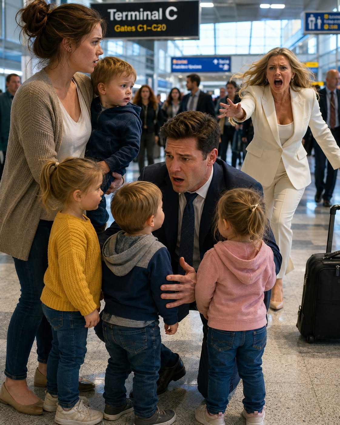 He Told Me to Raise the Baby Alone—Eighteen Months Later, He Saw Three Toddlers at Boston Logan Airport and Realized What He Had Lost