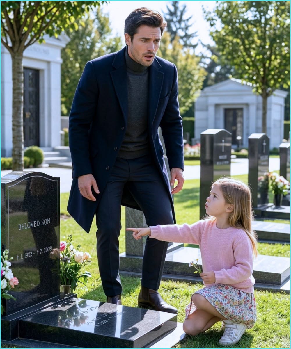 The Billionaire Mourned His Son for a Year—Then a Little Girl Pointed at the Grave and Said, “He's Not There”