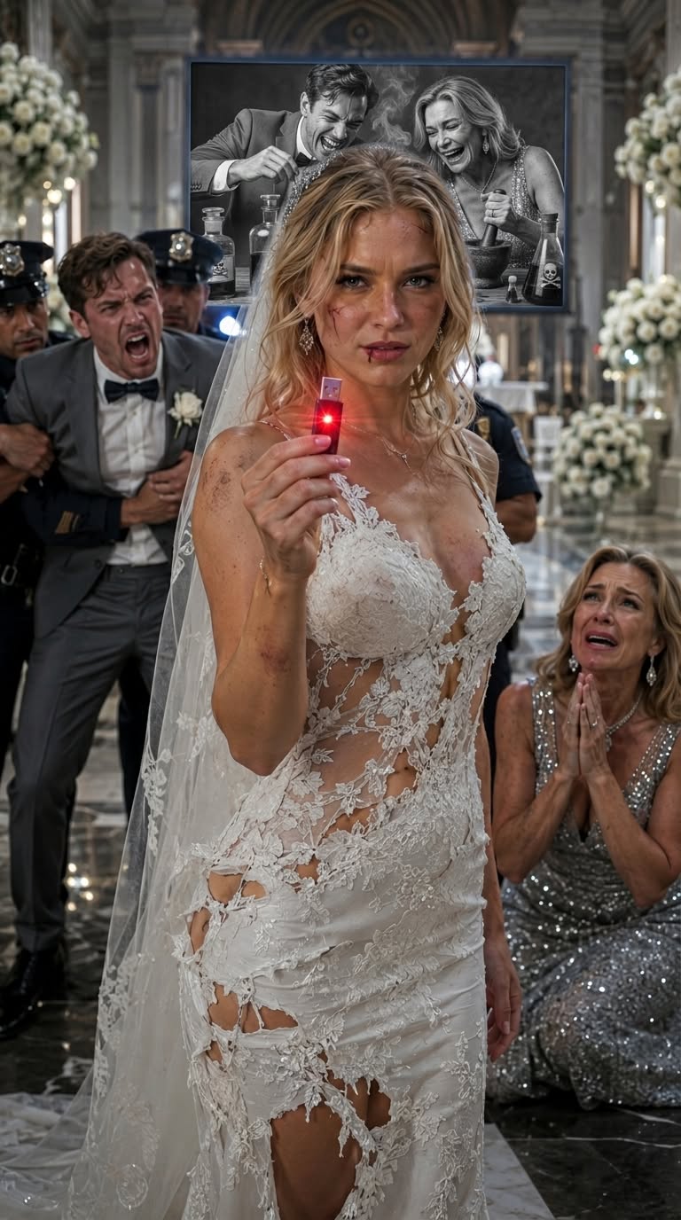 I walked down the aisle with a split lip and a torn veil. My groom smirked at his friends. "She needed a reminder of who's boss before we sign the papers