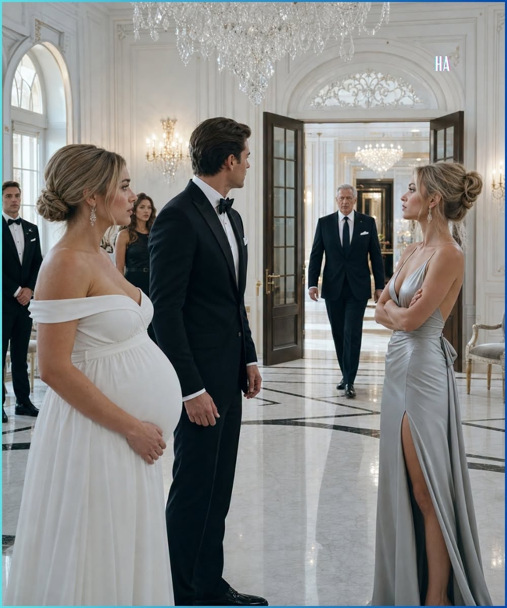 The night my pregnant wife was humiliated by my mistress, her billionaire father walked into our ballroom and froze my family's fortun